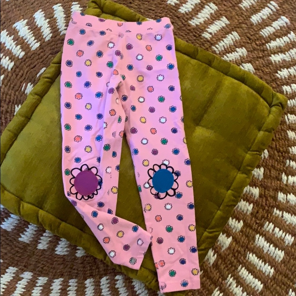 Pink flower leggings.